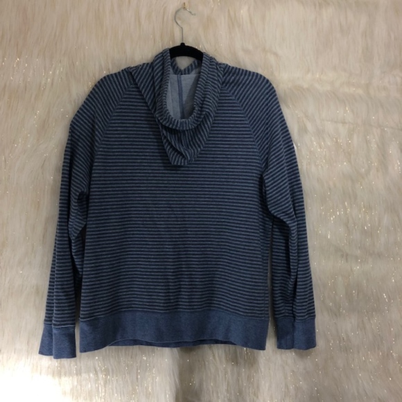 Mossimo Supply Co. Grey and Blue Striped  Hoodie - Picture 2 of 3